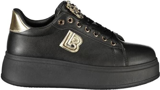 Laura Biagiotti Zwarte Damessneaker met Strass-applicaties