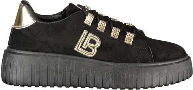 Laura Biagiotti Sneaker met gouden details en strassaccenten