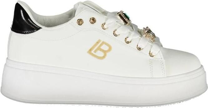 Laura Biagiotti Witte Synthetische Dames Sneaker met Strass Versieringen