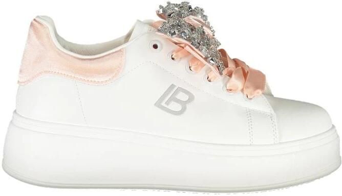 Laura Biagiotti Witte Synthetische Dames Sneaker met Strass