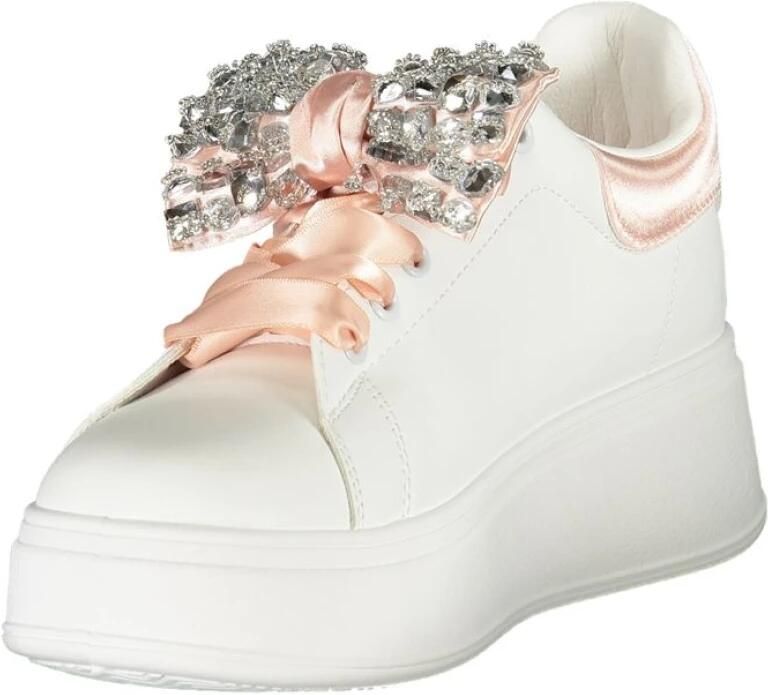 Laura Biagiotti Witte Synthetische Dames Sneaker met Strass