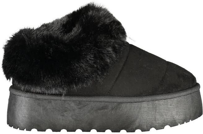 Laura Biagiotti Zwarte Damessneaker met Bontdetail - Foto 2