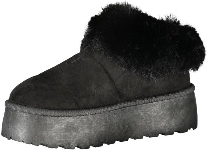 Laura Biagiotti Zwarte Damessneaker met Bontdetail