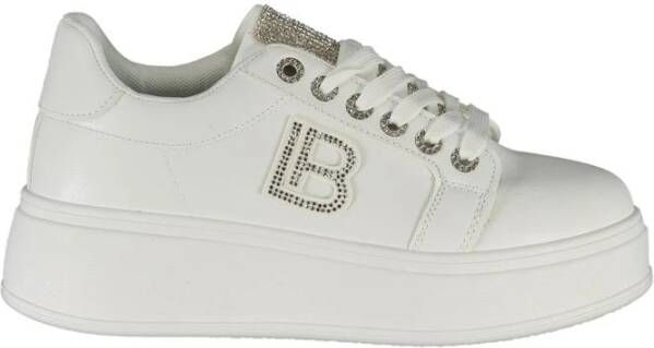 Laura Biagiotti Witte Dames Sneaker met Rhinestone Applicatie