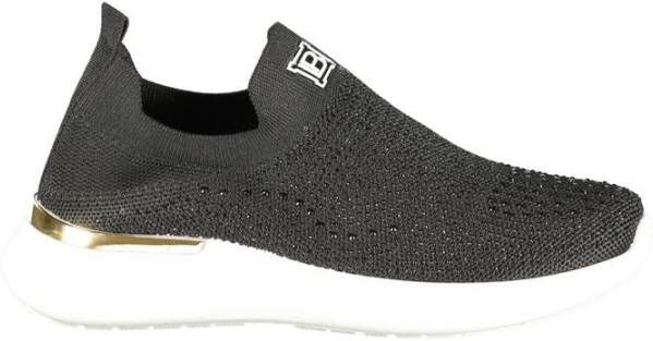 Laura Biagiotti Zwarte Polyester Damessneaker met Strass