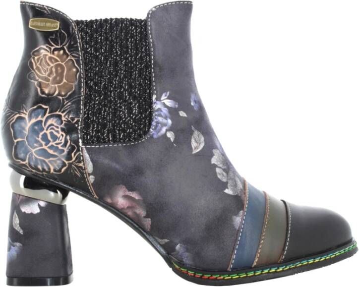 laura vita Dames Enkellaarsjes Zwart Multicolor Dames