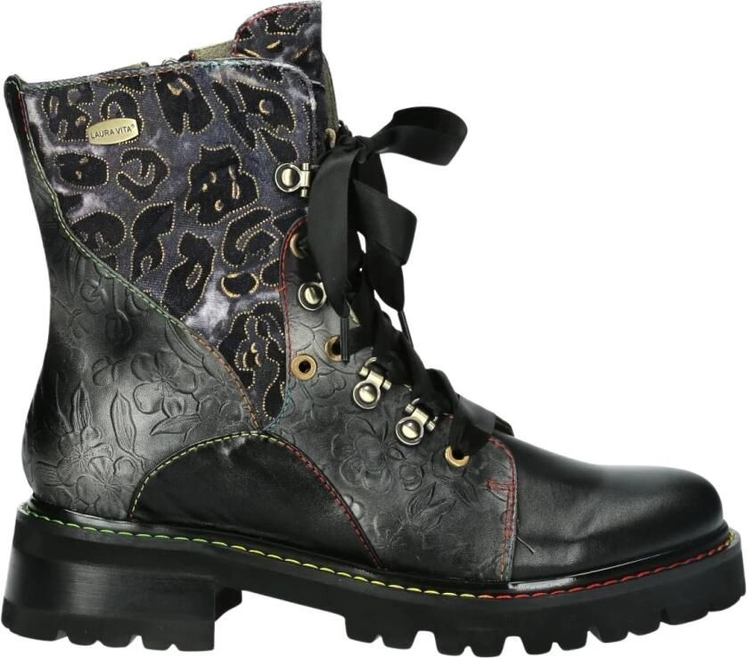 Laura Vita Dames veterboots Kaleo Zwart - Foto 2