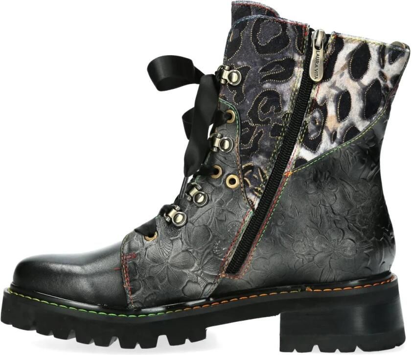 Laura Vita Dames veterboots Kaleo Zwart - Foto 3