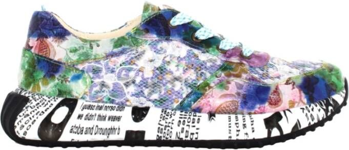 laura vita Stijlvolle Damessneakers Jeans Blauw Multicolor Dames