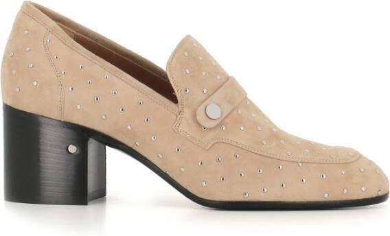 Laurence Dacade Beige Suède Sandalen met Studs