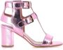 Laurence Dacade Metallic Roze Leren Sandalen met Gesp - Thumbnail 1