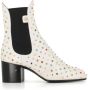 Laurence Dacade Witte leren enkellaarzen met studs - Thumbnail 1