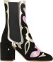 Laurence Dacade Zwarte Chelsea-laarzen met gouden en roze decoraties - Thumbnail 1