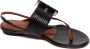 L'Autre Chose Coconut Nappa Zwarte Sandaal - Thumbnail 1
