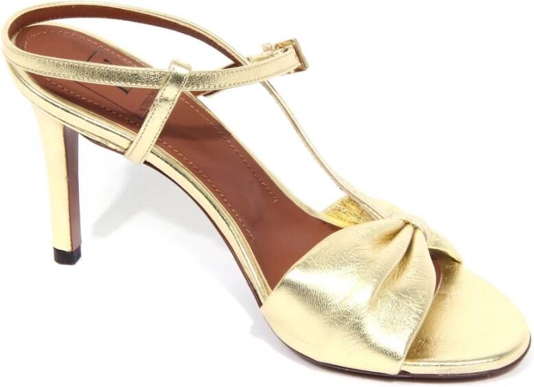 L'Autre Chose Gouden leren sandalen