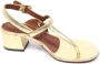 L'Autre Chose Gouden Leren Sandalen met 4 5 cm Hak - Thumbnail 1