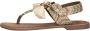 Lazamani Beige Leren Sandalen 75.119 Beige Dames - Thumbnail 5