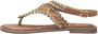 Lazamani Beige Sandaal met Kralen Decoratie Multicolor Dames - Thumbnail 3