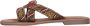 Lazamani Bruine Kralen Kruisband Slippers - Thumbnail 3