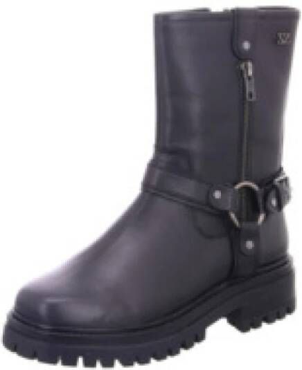 Lazamani Merle Dames Biker Boots Leer Black - Foto 2