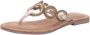 Lazamani Arielle Leren Dames Slippers Gold - Thumbnail 2
