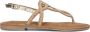 Lazamani Ladies sandals strass gold Goud Leer Platte sandalen Dames - Thumbnail 5