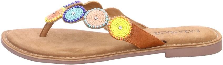 Lazamani Round Beads Slipper Tan-Multi - Foto 3