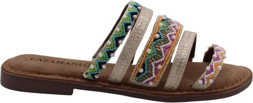 Lazamani Loa Dames Slippers Leer Multi - Foto 2