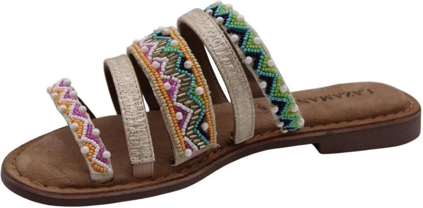 Lazamani Loa Dames Slippers Leer Multi - Foto 6