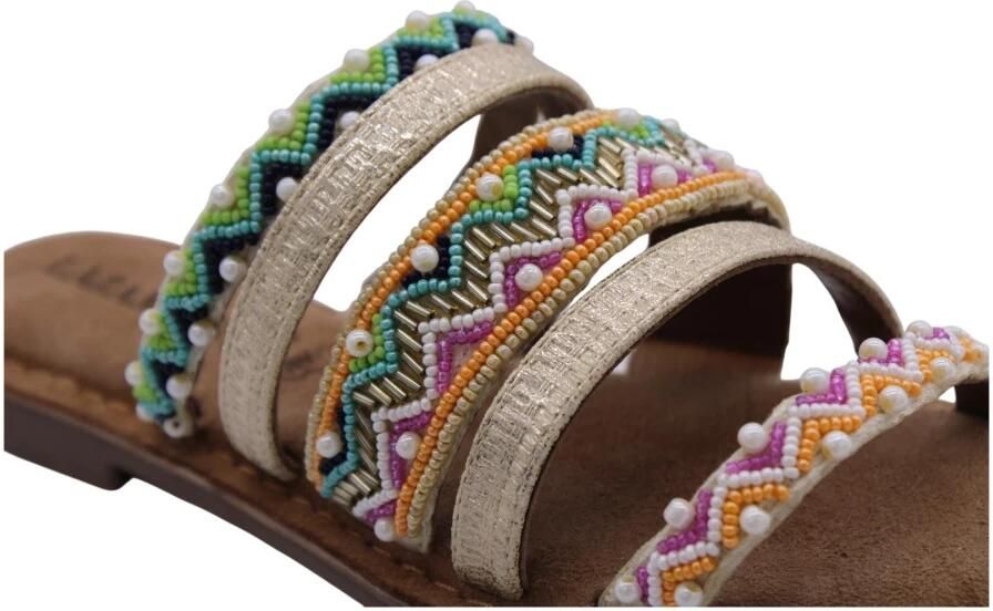 Lazamani Loa Dames Slippers Leer Multi - Foto 3