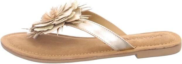 Lazamani Lily Leren Dames Slippers Gold - Foto 4