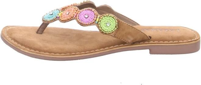Lazamani Kleurrijke Suède Slippers Multicolor Dames - Foto 10
