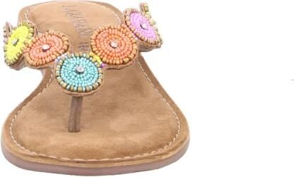 Lazamani Kleurrijke Suède Slippers Multicolor Dames - Foto 11