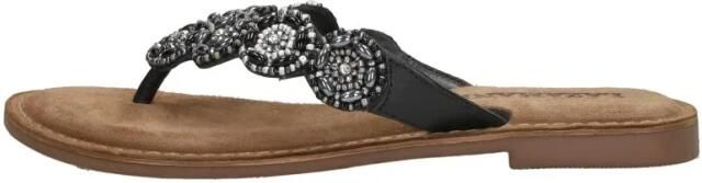 Lazamani Soe Leren Dames Slippers Black - Foto 2