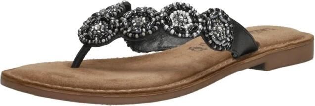 Lazamani Soe Leren Dames Slippers Black - Foto 3