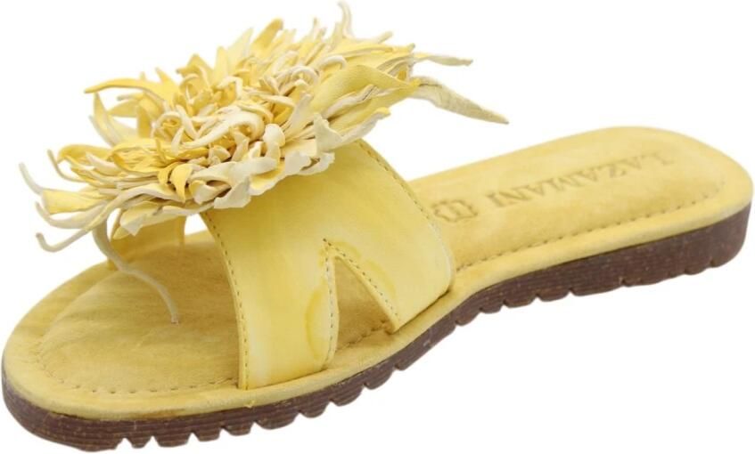 Lazamani Moa Dames Slippers Leer Yellow - Foto 6