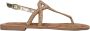 Lazamani Ladies sandals strass gold Goud Leer Platte sandalen Dames - Thumbnail 4