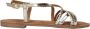 Lazamani Zoe Leren Dames Sandalen Gold - Thumbnail 2