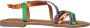 Laza i Metallic Leren Sandalen Multicolor - Thumbnail 2