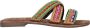 Lazamani Marlin Leren Dames Slippers Lilac Multi - Thumbnail 2