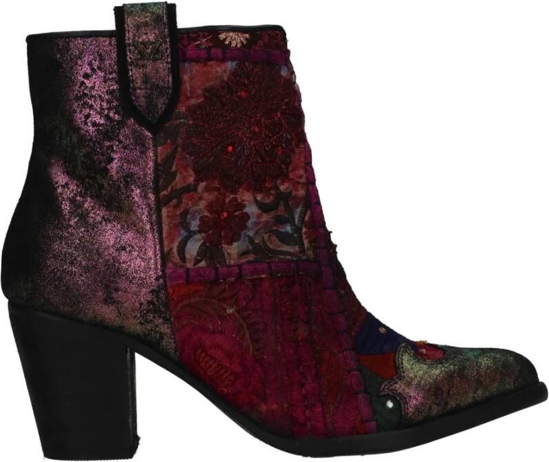 Laza i Stijlvolle leren enkellaars met unieke patronen en rits Meerkleurig - Foto 2