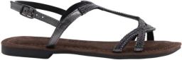 Lazamani Malia Dames Sandalen Leer Pewter