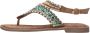 Lazamani Taupe Kralen Sandalen Multicolor Dames - Thumbnail 3
