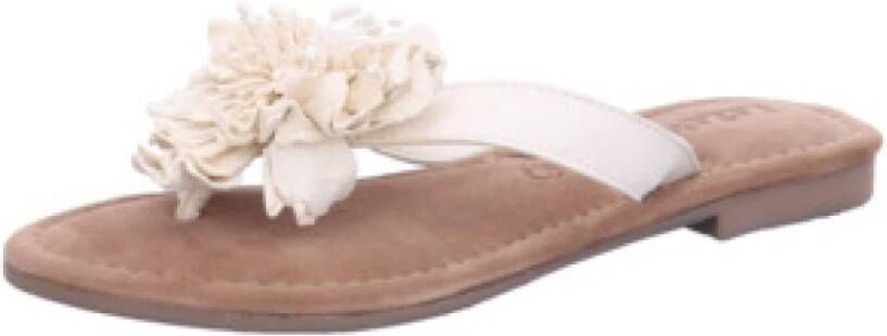Lazamani Witte damesslide sandalen