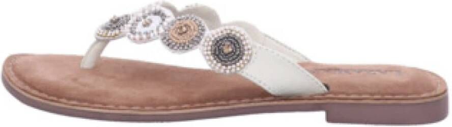 Lazamani Witte damesslide sandalen