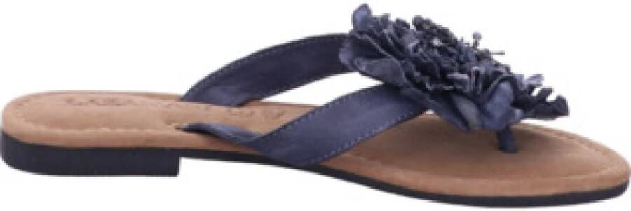 Lazamani Zwarte damesslide-sandalen