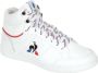 Le Coq Sportif LCS Court Arena Mid France Olympic Heren Sneakers Sportschoenen Schoenen Leer Wit - Thumbnail 2