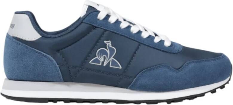 Le Coq Sportif Blauwe Nylon Leren Sneakers Blue Heren