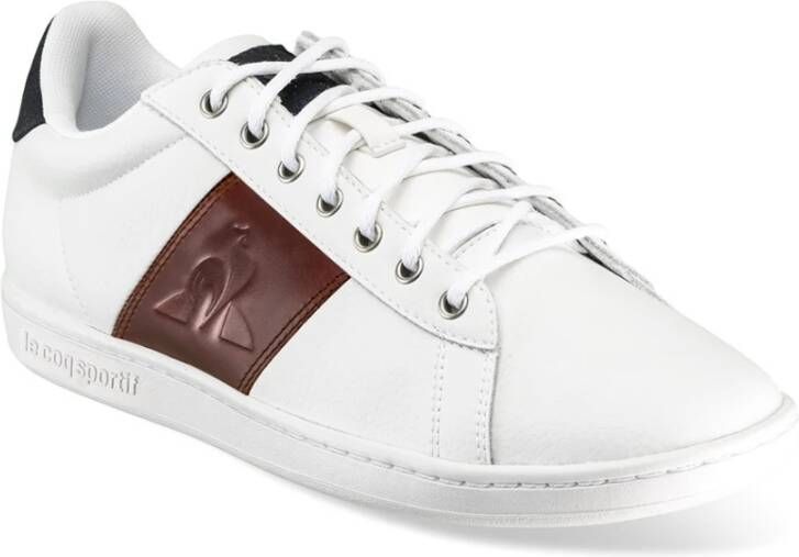 Le Coq Sportif Casual Witte Leren Sneakers met Rubberen Zool White Heren