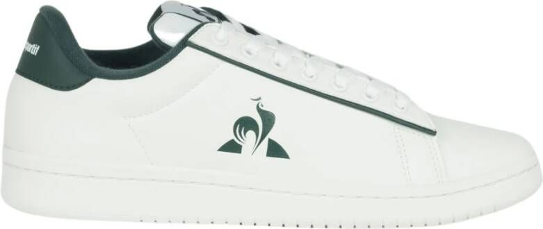 Le Coq Sportif Groene Leren Sportieve Sneakers met Rubberen Zool White Heren